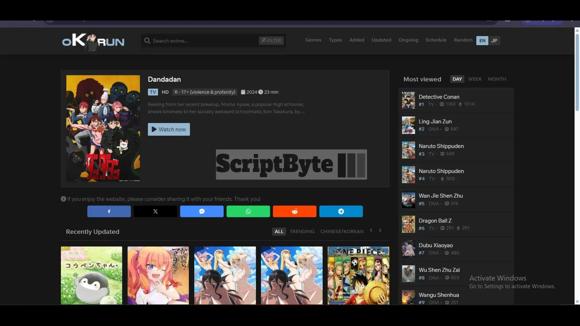 Okarun Auto Anime Script - Anime Streaming PHP Script