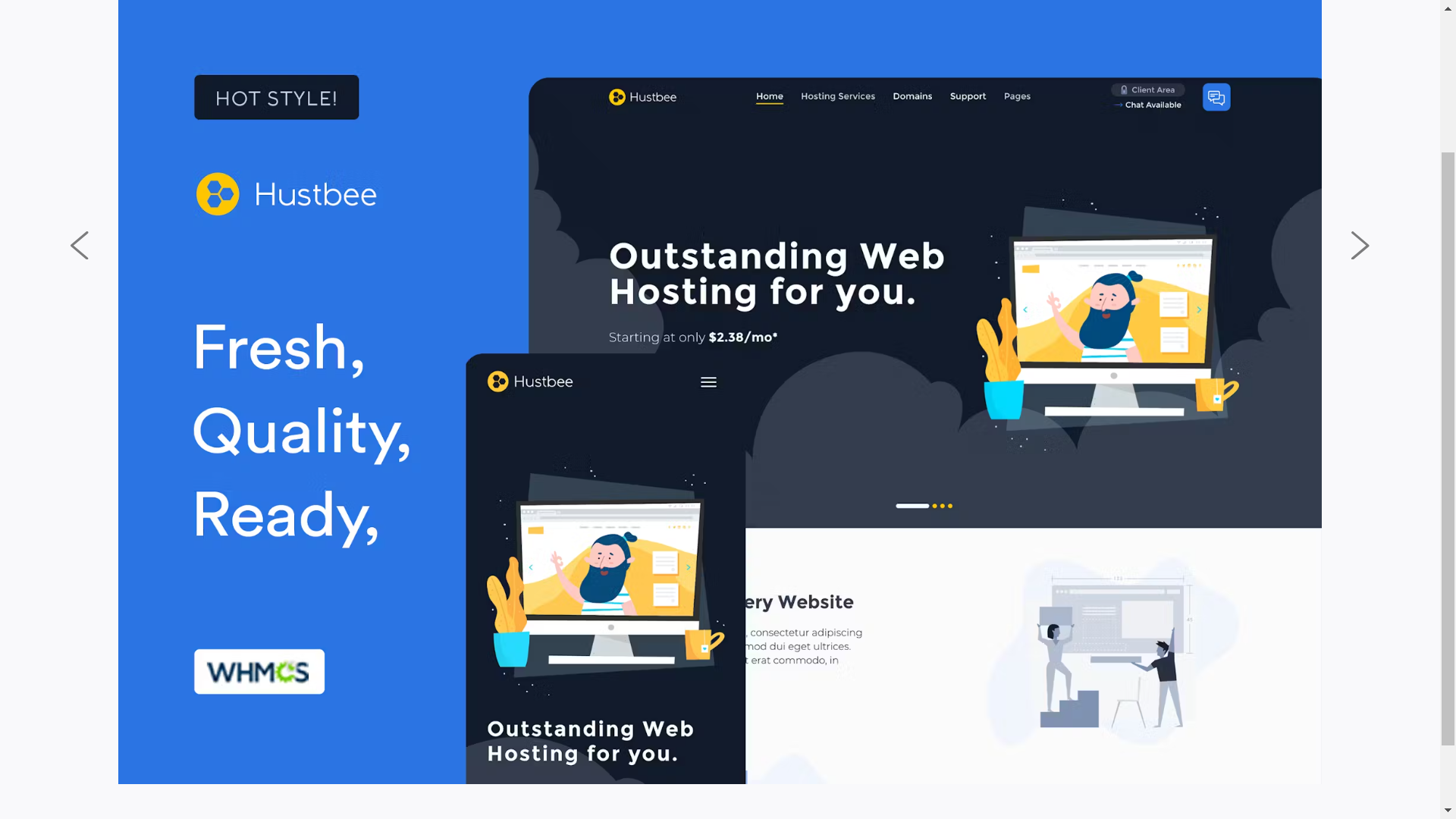 Hustbee - Hosting Template