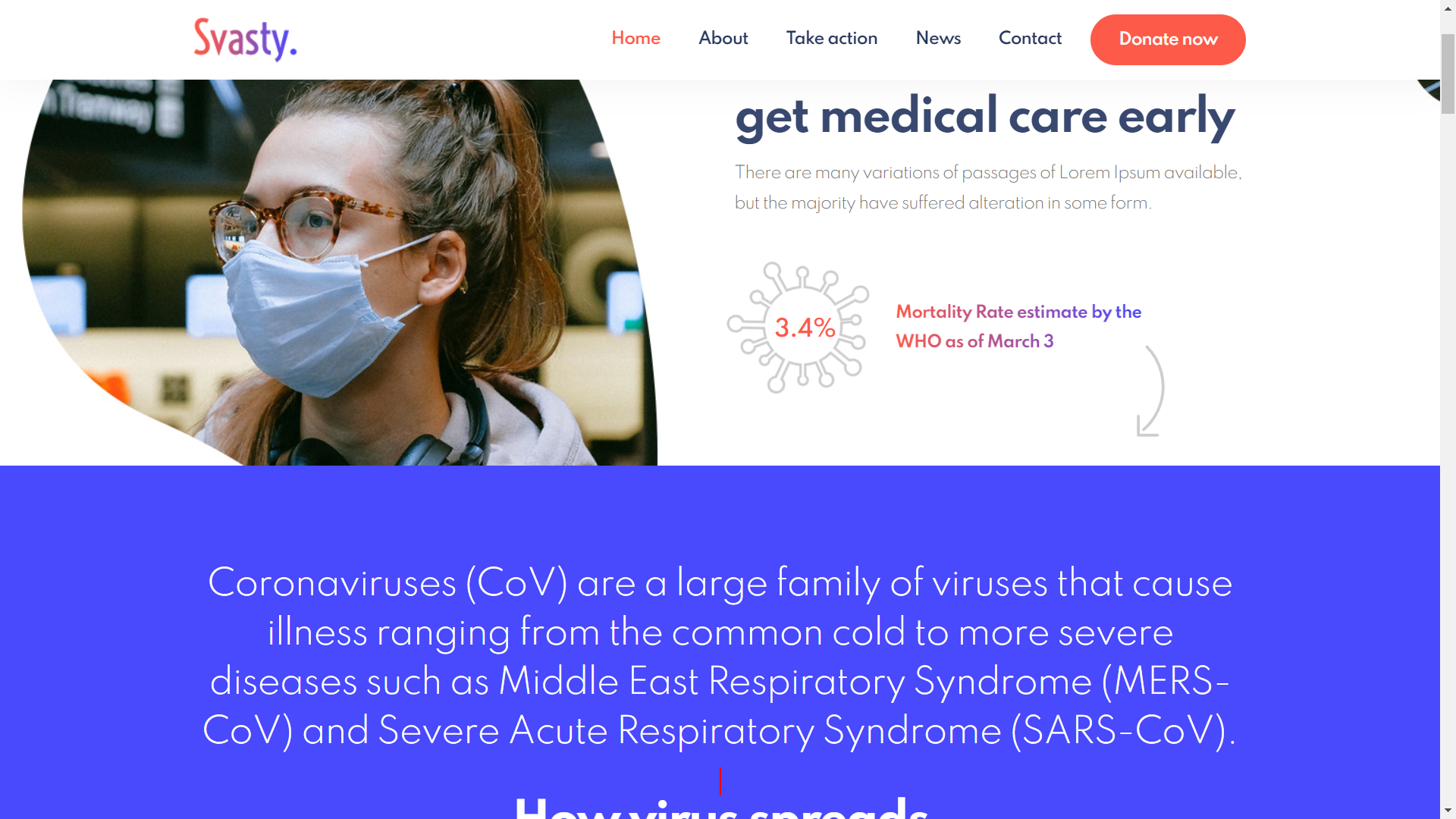 Svasty Healthcare Service Landing Page Template