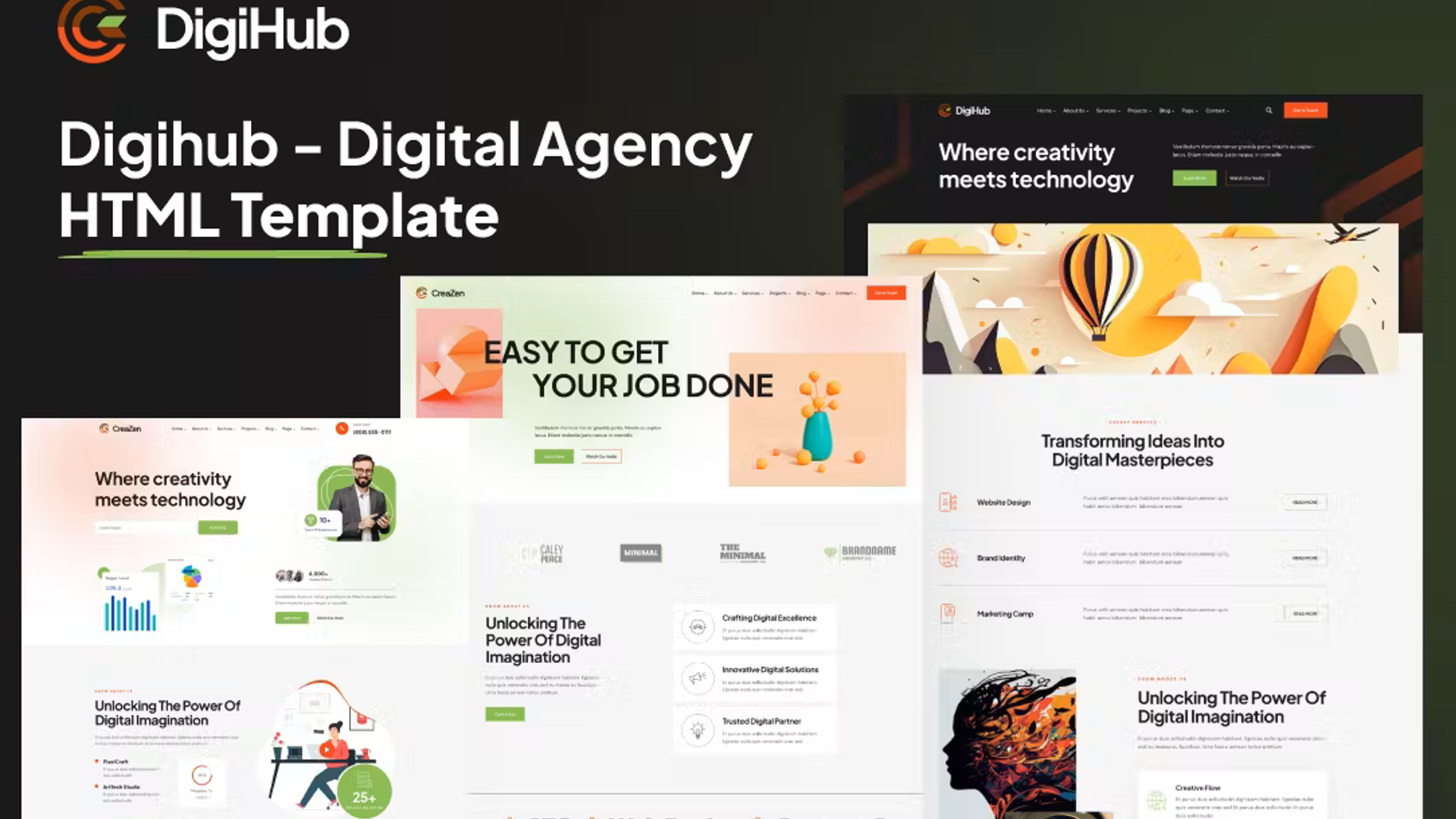 DigiHub - Digital Agency HTML Template