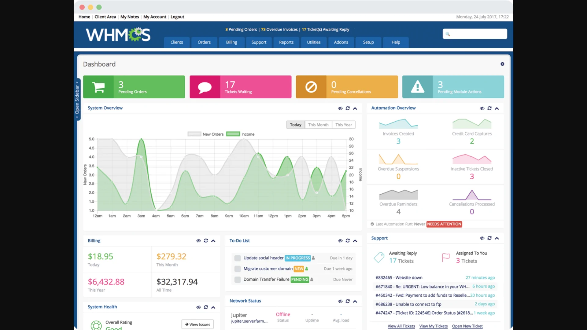 WHMCS v8.10.1 - Web Hosting Billing & Automation Platform