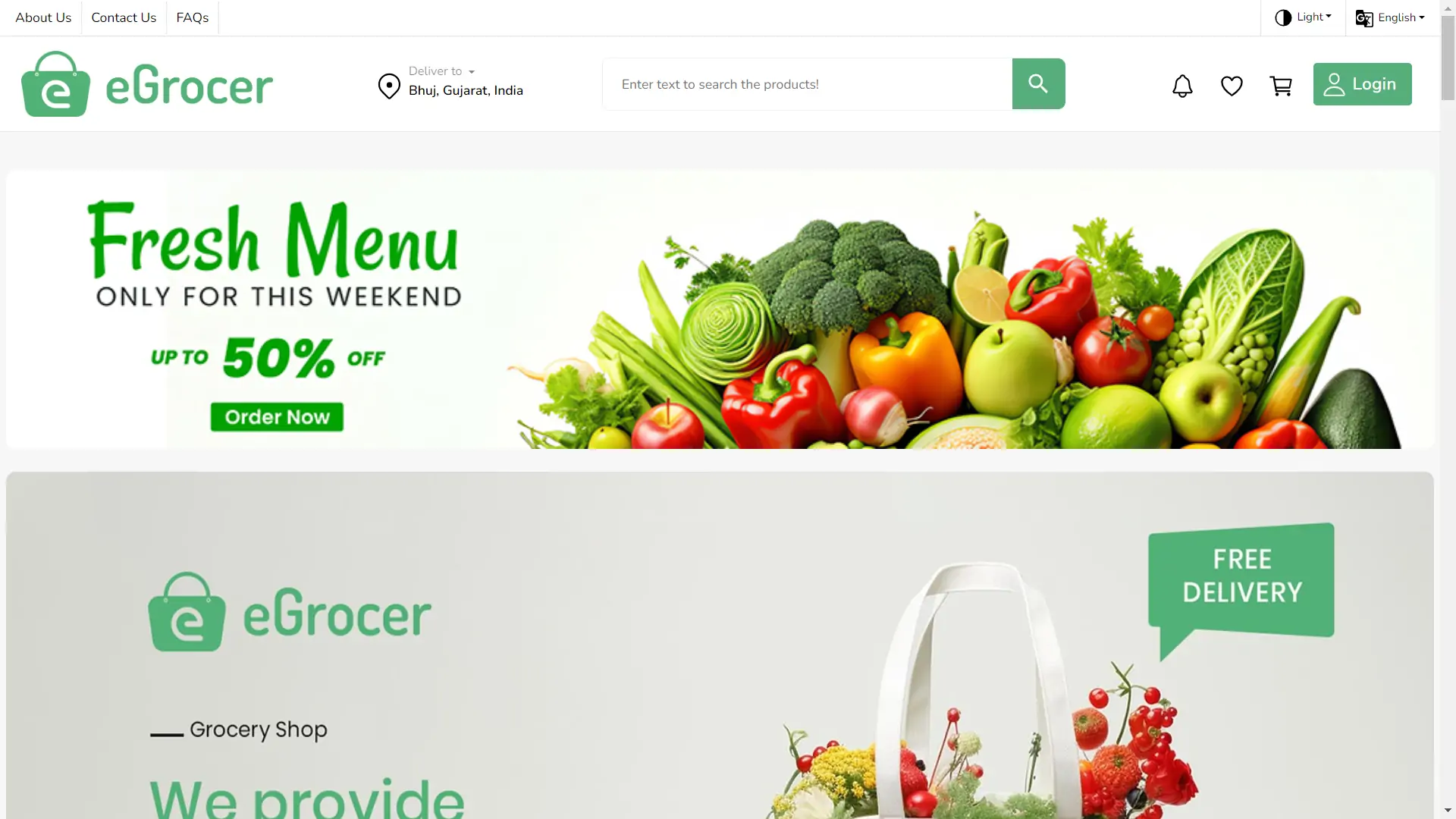 eGrocer - Online Multi Vendor Grocery Store, eCommerce Flutter Full App | Admin Panel | Web Version
