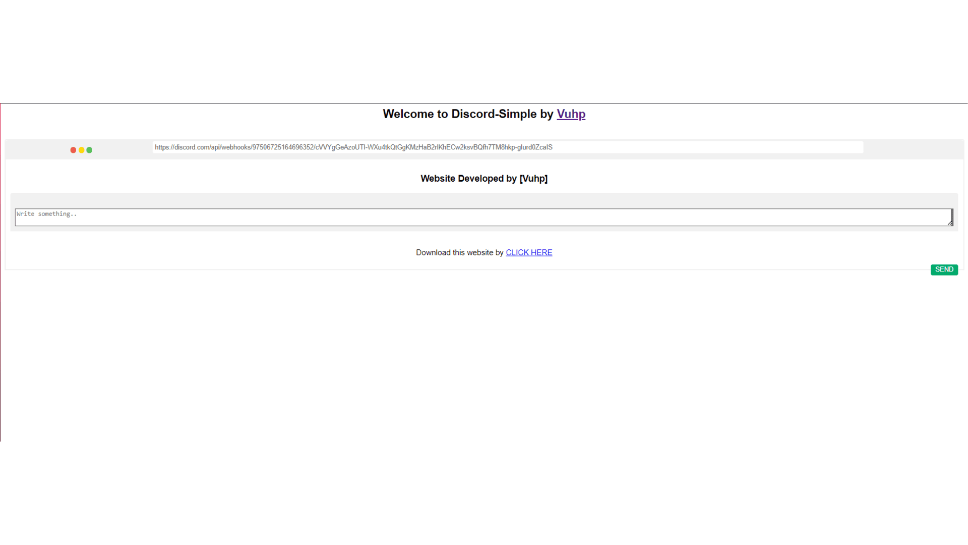 Simple webhook to Discord [Free]